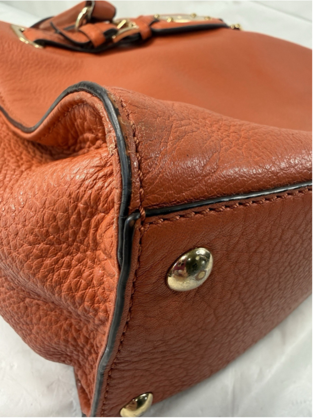 MICHAEL Michael Kors Hamilton Large EW Chain Strap Satchel in Orange - Picture 14 of 15